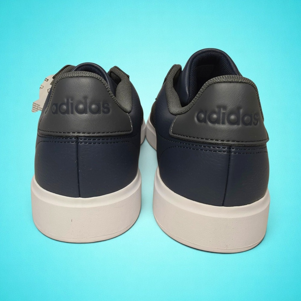 New Adidas Grand Court 2.0 men's navy blue and grey sneakers, size 9.5. - Picture 8 of 9